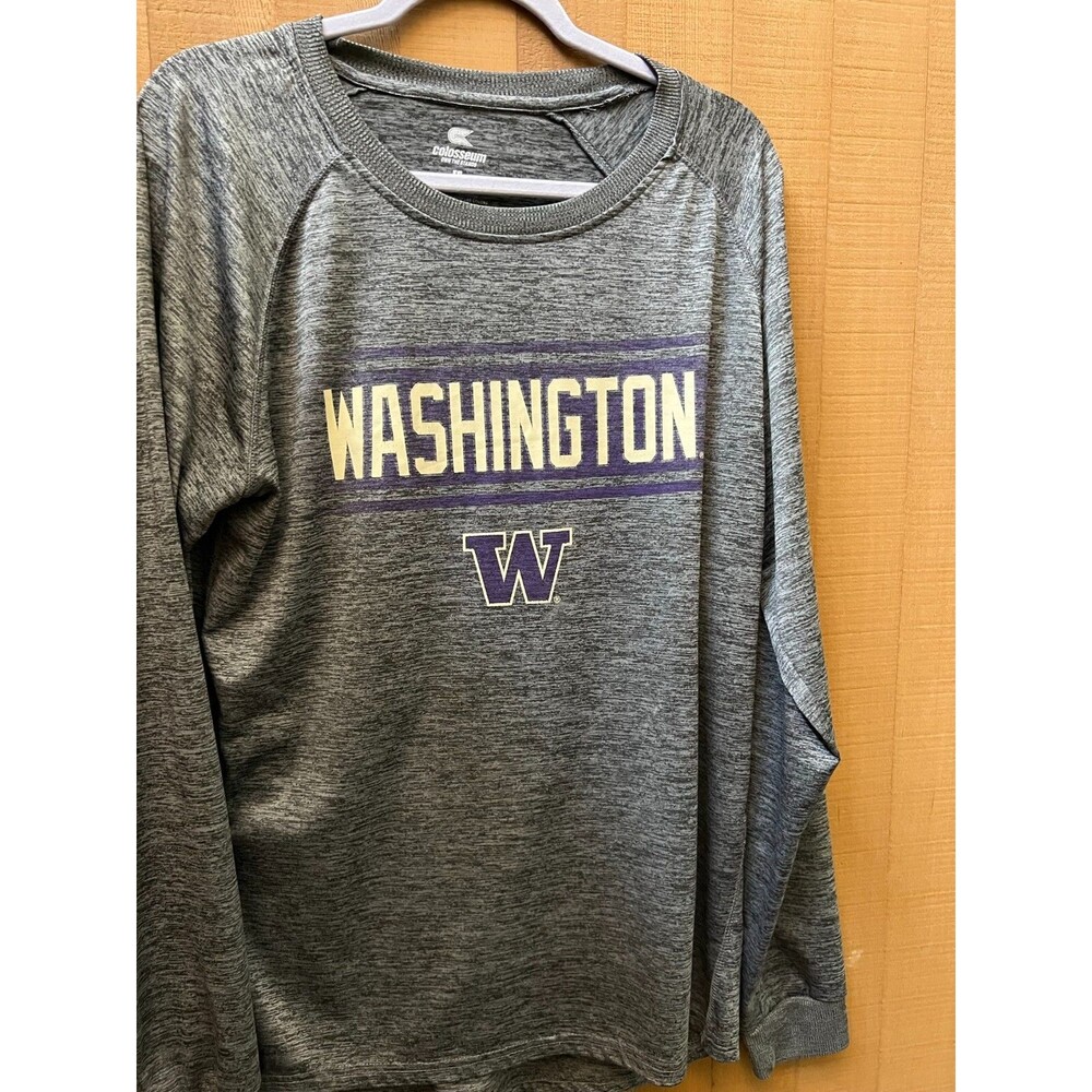 Washington Huskies Colosseum Men’s shirt large gray long sleeve athletic uw